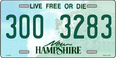NH license plate 3003283