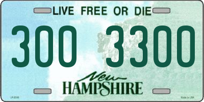 NH license plate 3003300