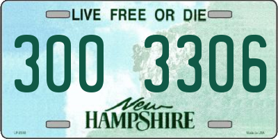 NH license plate 3003306