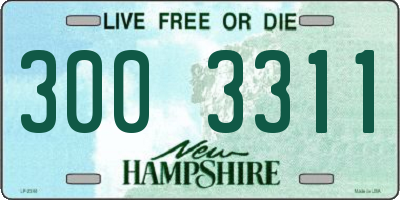 NH license plate 3003311