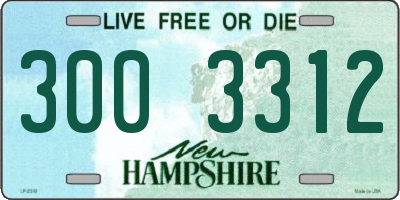 NH license plate 3003312