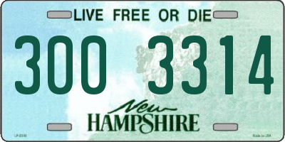NH license plate 3003314