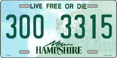 NH license plate 3003315