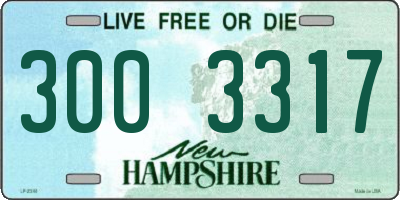 NH license plate 3003317