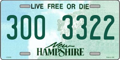 NH license plate 3003322
