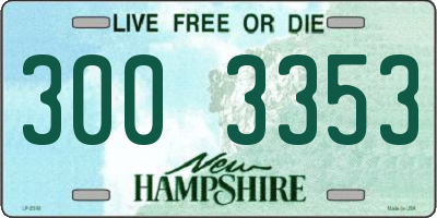 NH license plate 3003353