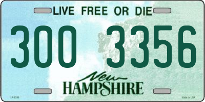 NH license plate 3003356