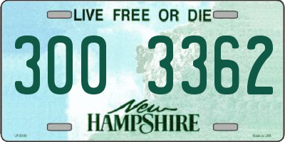 NH license plate 3003362