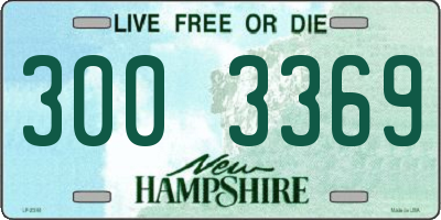 NH license plate 3003369