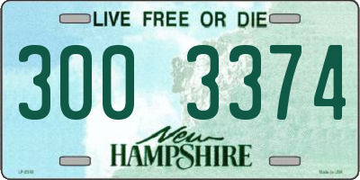NH license plate 3003374