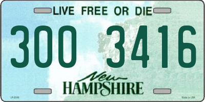 NH license plate 3003416