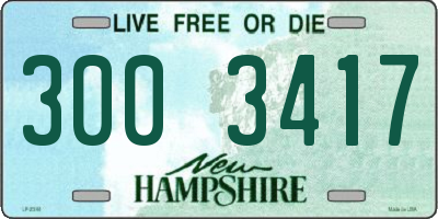 NH license plate 3003417