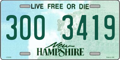 NH license plate 3003419