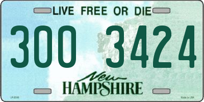 NH license plate 3003424