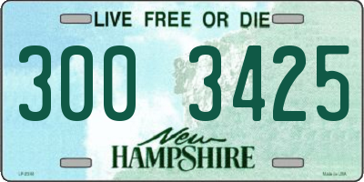 NH license plate 3003425