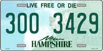 NH license plate 3003429