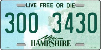 NH license plate 3003430