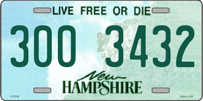 NH license plate 3003432
