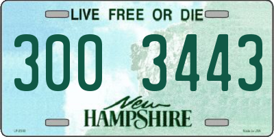 NH license plate 3003443