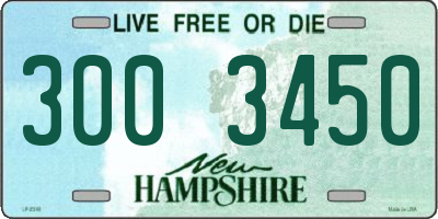NH license plate 3003450