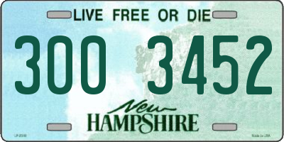 NH license plate 3003452