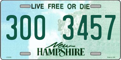 NH license plate 3003457