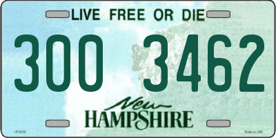 NH license plate 3003462