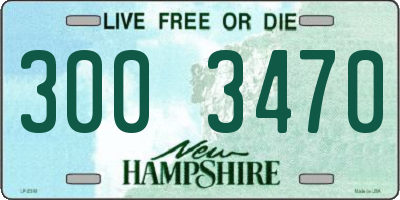 NH license plate 3003470