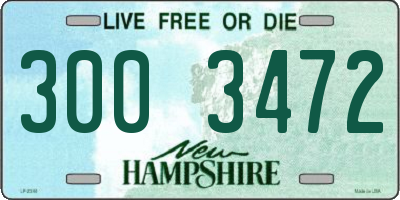 NH license plate 3003472