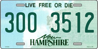 NH license plate 3003512