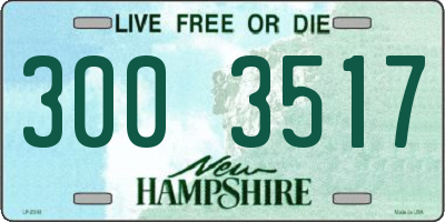 NH license plate 3003517