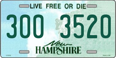 NH license plate 3003520
