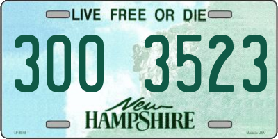 NH license plate 3003523
