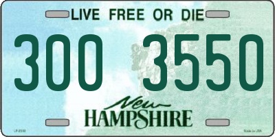NH license plate 3003550
