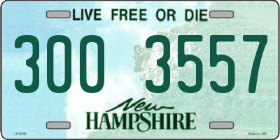 NH license plate 3003557