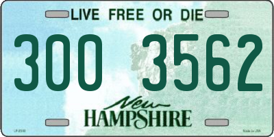 NH license plate 3003562