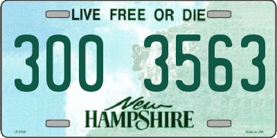 NH license plate 3003563
