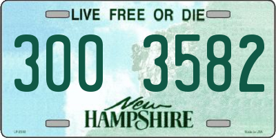 NH license plate 3003582