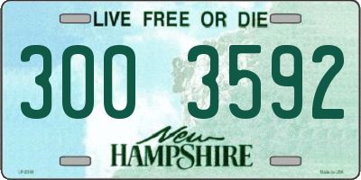 NH license plate 3003592