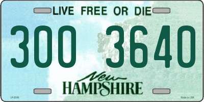 NH license plate 3003640