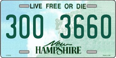 NH license plate 3003660