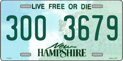 NH license plate 3003679