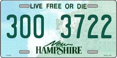 NH license plate 3003722