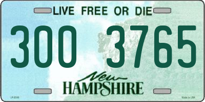 NH license plate 3003765