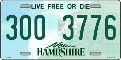 NH license plate 3003776