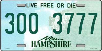 NH license plate 3003777