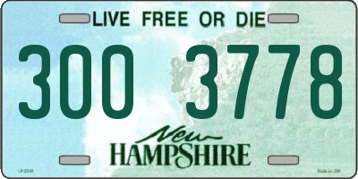 NH license plate 3003778