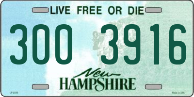 NH license plate 3003916