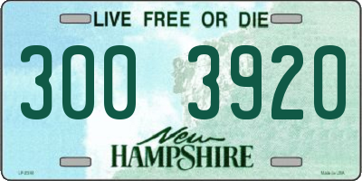 NH license plate 3003920