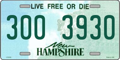 NH license plate 3003930